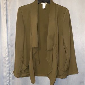 Green casual cardigan